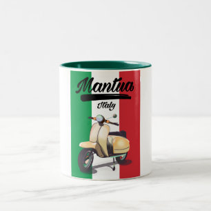 Tasse 2 Couleurs Affiche de voyage à Mantoue Italie