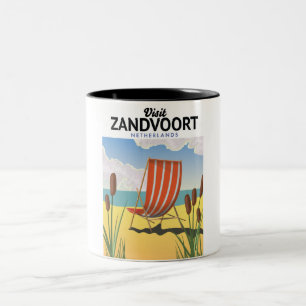 Tasse 2 Couleurs Affiche de voyage à Zandvoort aux Pays-Bas