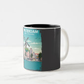 Tasse 2 Couleurs Affiche de voyage Amsterdam (Devant droit)