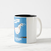 Tasse 2 Couleurs Affiche de voyage Ariège France. (Devant droit)