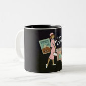 Tasse 2 Couleurs Affiche de voyage de Jackie Kennedy (Devant gauche)