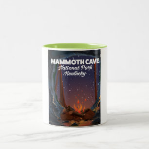 Tasse 2 Couleurs Affiche de voyage de la grotte de Mammoth dans le 