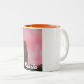 Tasse 2 Couleurs Affiche de voyage de Manille Philippines. (Devant droit)