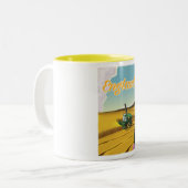 Tasse 2 Couleurs Affiche de voyage de moissonneuse-batteuse d'Angle (Devant gauche)