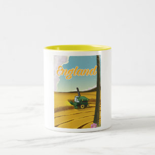 Tasse 2 Couleurs Affiche de voyage de moissonneuse-batteuse d'Angle