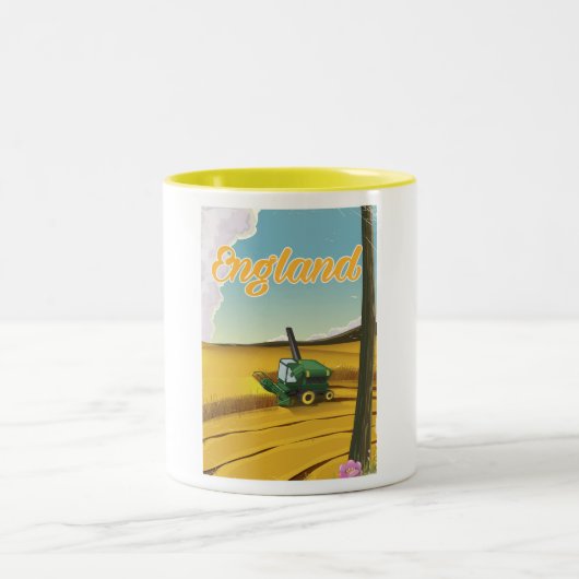 Tasse 2 Couleurs Affiche de voyage de moissonneuse-batteuse d'Angle (Centre)