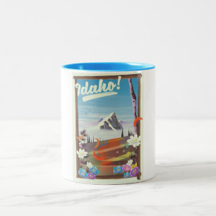 Tasse 2 Couleurs Affiche de voyage de paysage de l'Idaho !