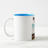 Tasse 2 Couleurs affiche de voyage de plage Zeeland Pays-Bas (Gauche)