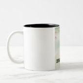 Tasse 2 Couleurs Affiche de voyage de ski Chamonix France (Gauche)