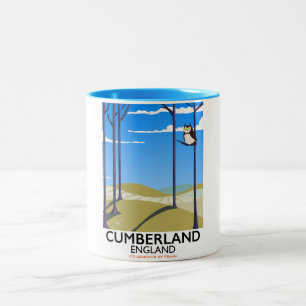 Tasse 2 Couleurs Affiche de voyage de style vintage Cumberland, Ang