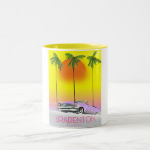 Tasse 2 Couleurs Affiche de voyage de voiture classique de Bradento