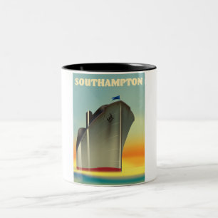Tasse 2 Couleurs Affiche de voyage des paquebots de croisière de S