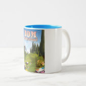 Tasse 2 Couleurs Affiche de voyage Dom Suisse (Devant droit)