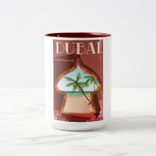 Tasse 2 Couleurs Affiche de voyage du Palais de Dubaï