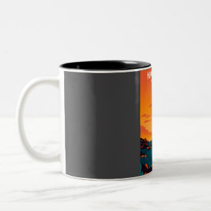 Tasse 2 Couleurs affiche de voyage du parc national de Haleakala
