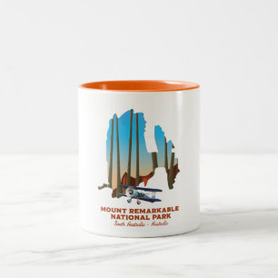 Tasse 2 Couleurs Affiche de voyage en Australie du Sud Mont Remarka
