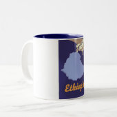 Tasse 2 Couleurs Affiche de voyage en Éthiopie (Devant gauche)