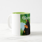 Tasse 2 Couleurs Affiche de voyage en forêt tropicale de Bornéo (Devant gauche)