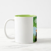 Tasse 2 Couleurs Affiche de voyage en forêt tropicale de Bornéo (Gauche)