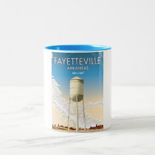 Tasse 2 Couleurs Affiche de voyage Fayetteville Arkansas