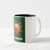 Tasse 2 Couleurs Affiche de voyage Florida Orange (Devant droit)