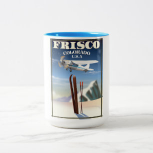 Tasse 2 Couleurs Affiche de voyage Frisco Colorado USA