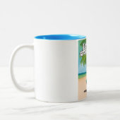 Tasse 2 Couleurs Affiche de voyage Hawaii Tropical Beach (Gauche)