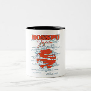 Tasse 2 Couleurs Affiche de voyage Honshu Japon