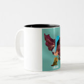 Tasse 2 Couleurs Affiche de voyage illustrée d'Iran (Devant gauche)