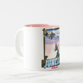 Tasse 2 Couleurs Affiche de voyage Juneau Alaska (Devant gauche)