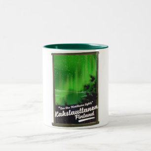 Tasse 2 Couleurs Affiche de voyage Kakslauttanen Finlande