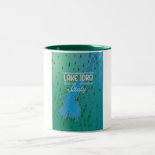 Tasse 2 Couleurs Affiche de voyage Lac Idro Italie