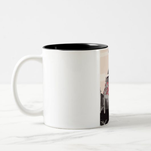 Tasse 2 Couleurs Affiche de voyage Mérida Mexico (Gauche)