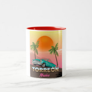 Tasse 2 Couleurs Affiche de voyage Oaxaca Mexique