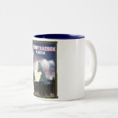 Tasse 2 Couleurs Affiche de voyage russe du Mont Kazbek. (Devant droit)