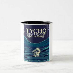 Tasse 2 Couleurs Affiche de voyage sur la lune de Tycho