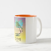 Tasse 2 Couleurs Affiche de voyage Symi Greece (Devant droit)