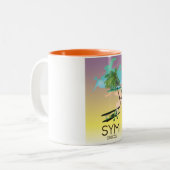 Tasse 2 Couleurs Affiche de voyage Symi Greece (Devant gauche)