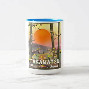 Tasse 2 Couleurs Affiche de voyage Takamatsu Japon