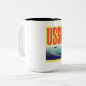 Tasse 2 Couleurs Affiche de voyage URSS soviétique (Devant gauche)