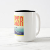 Tasse 2 Couleurs Affiche de voyage URSS soviétique (Devant droit)