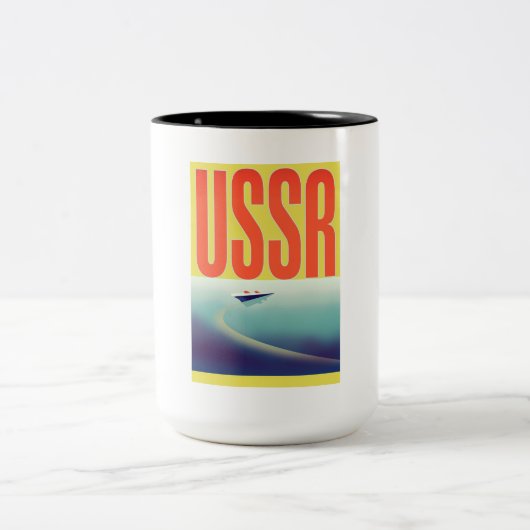 Tasse 2 Couleurs Affiche de voyage URSS soviétique (Centre)