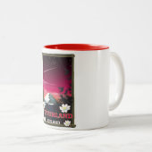 Tasse 2 Couleurs affiche de voyage Vesturland Islande (Devant droit)