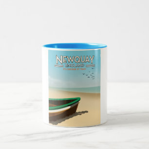 Tasse 2 Couleurs Affiche de voyage vintage au bord de la mer à Newq