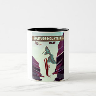 Tasse 2 Couleurs Affiche de voyage vintage de Solitude Mountain Uta