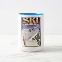 Affiche de voyage vintage Ski colorado