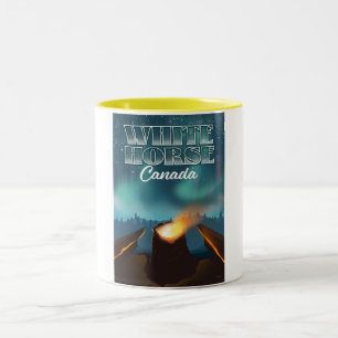 Tasse 2 Couleurs Affiche de voyage White Horse Canada
