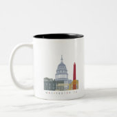 Tasse 2 Couleurs Affiche de Washington DC (Gauche)