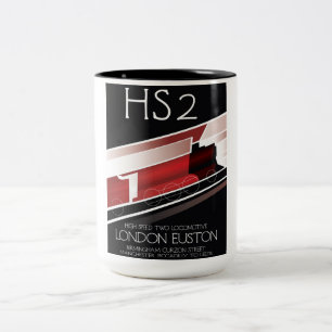 Tasse 2 Couleurs affiche du train vintage HS2,