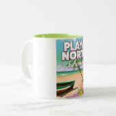 Tasse 2 Couleurs Affiche mexicaine Playa Norte (Devant gauche)